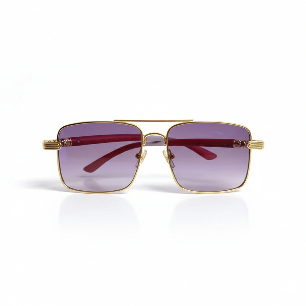 Regal Gaze Gold Edition – Square Luxe Sunglasses