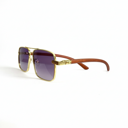 Regal Gaze Gold Edition – Square Luxe Sunglasses