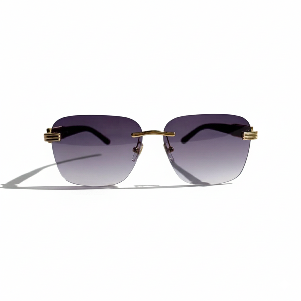 Retro Cheetah Sunglasses Wood Grain & Trendy Look