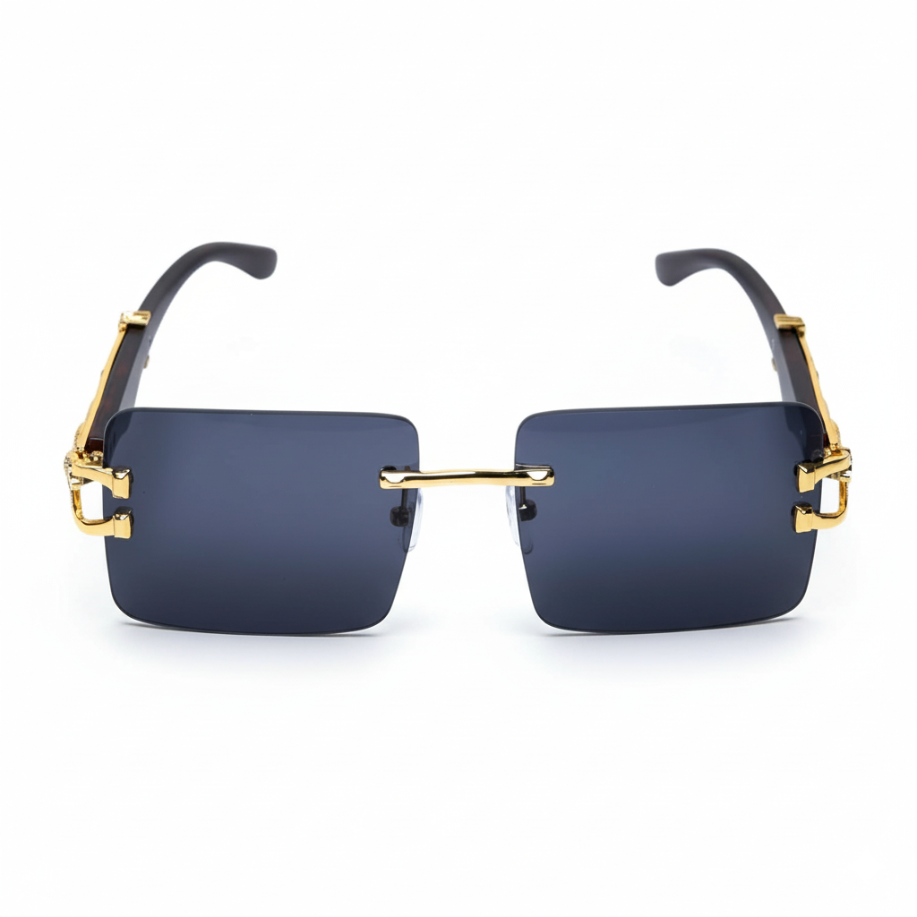 Luxury Cheetah Rimless Sunglasses