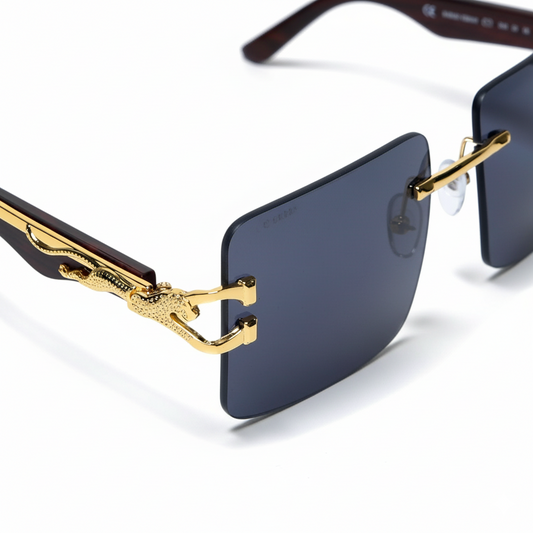 Luxury Cheetah Rimless Sunglasses
