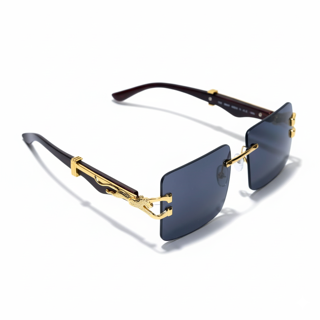 Luxury Cheetah Rimless Sunglasses