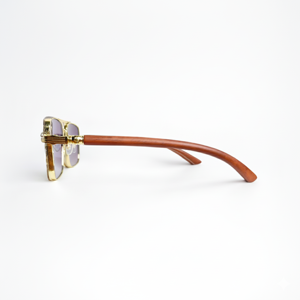 Regal Gaze Gold Edition – Square Luxe Sunglasses