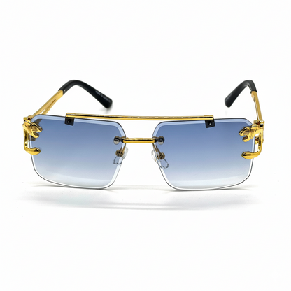 Bold Leopard Rimless Sunglasses