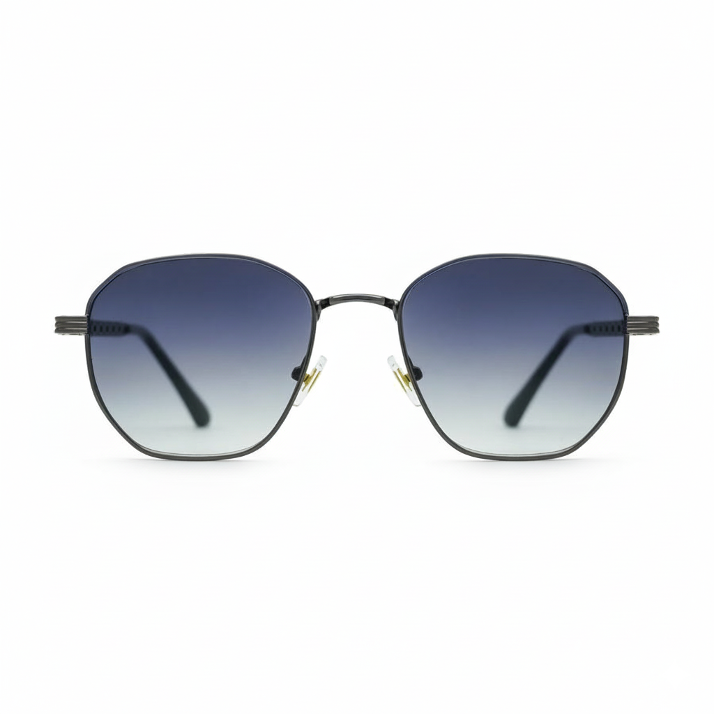 Gradient Lens Hexagon Sunglasses