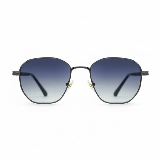 Gradient Lens Hexagon Sunglasses