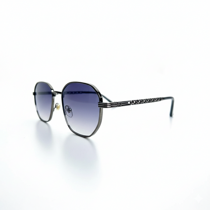 Gradient Lens Hexagon Sunglasses