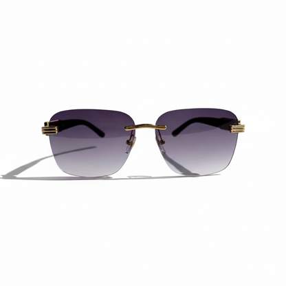 Retro Cheetah Sunglasses Wood Grain & Trendy Look