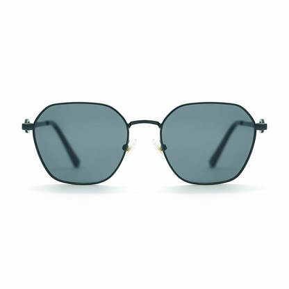 Hexagonal Black Sunglasses