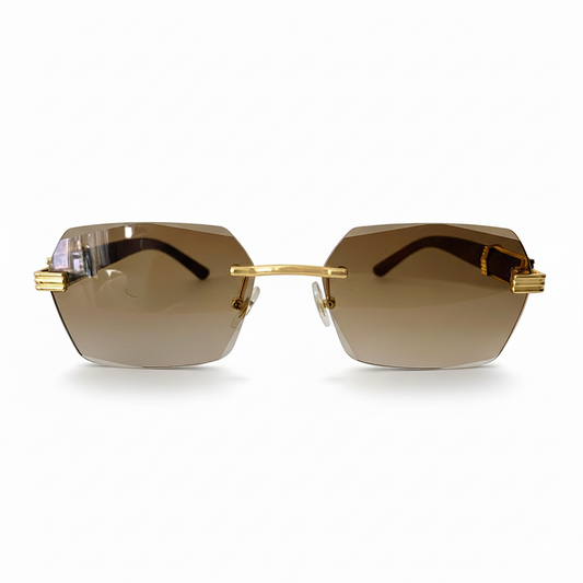 Metal Diamond-Cut Sunglasses – Luxury for Men