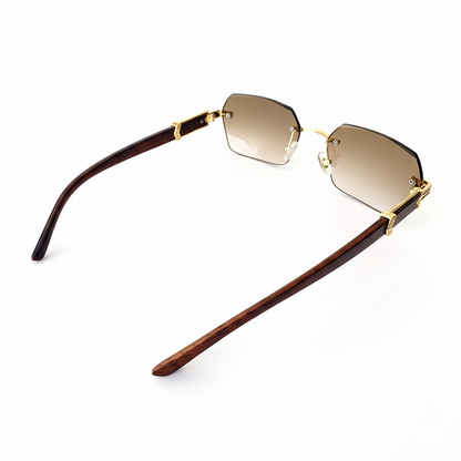Metal Diamond-Cut Sunglasses – Luxury for Men
