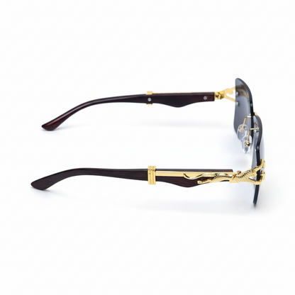 Luxury Cheetah Rimless Sunglasses