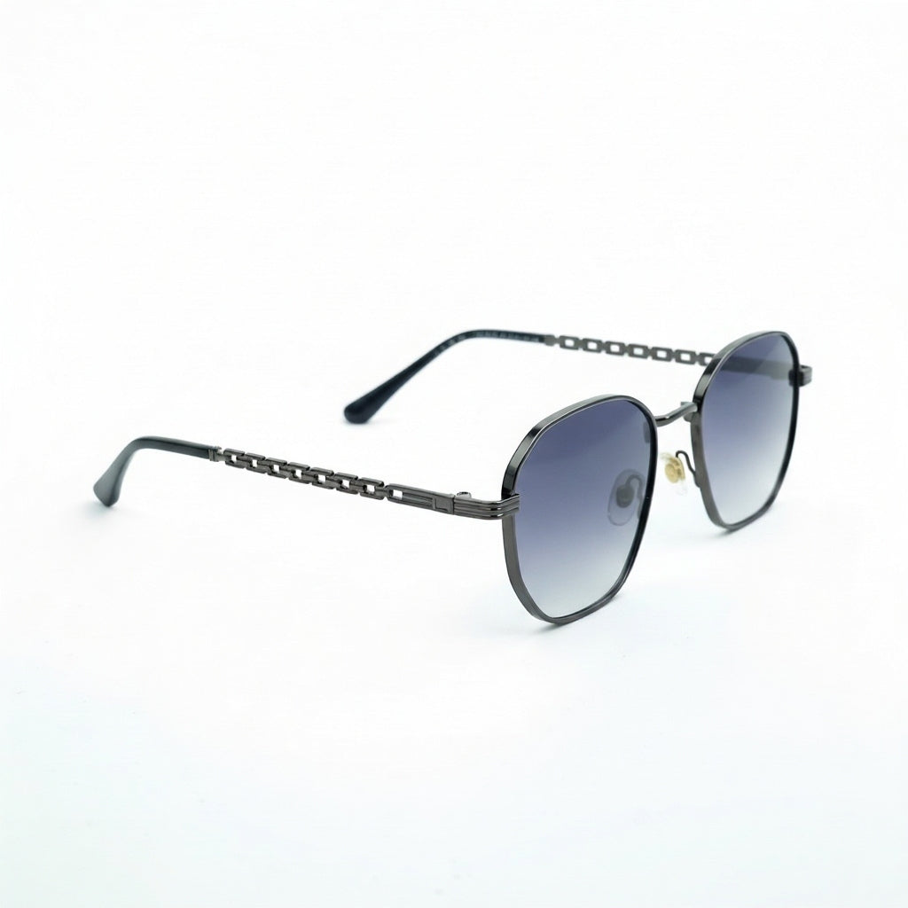 Gradient Lens Hexagon Sunglasses